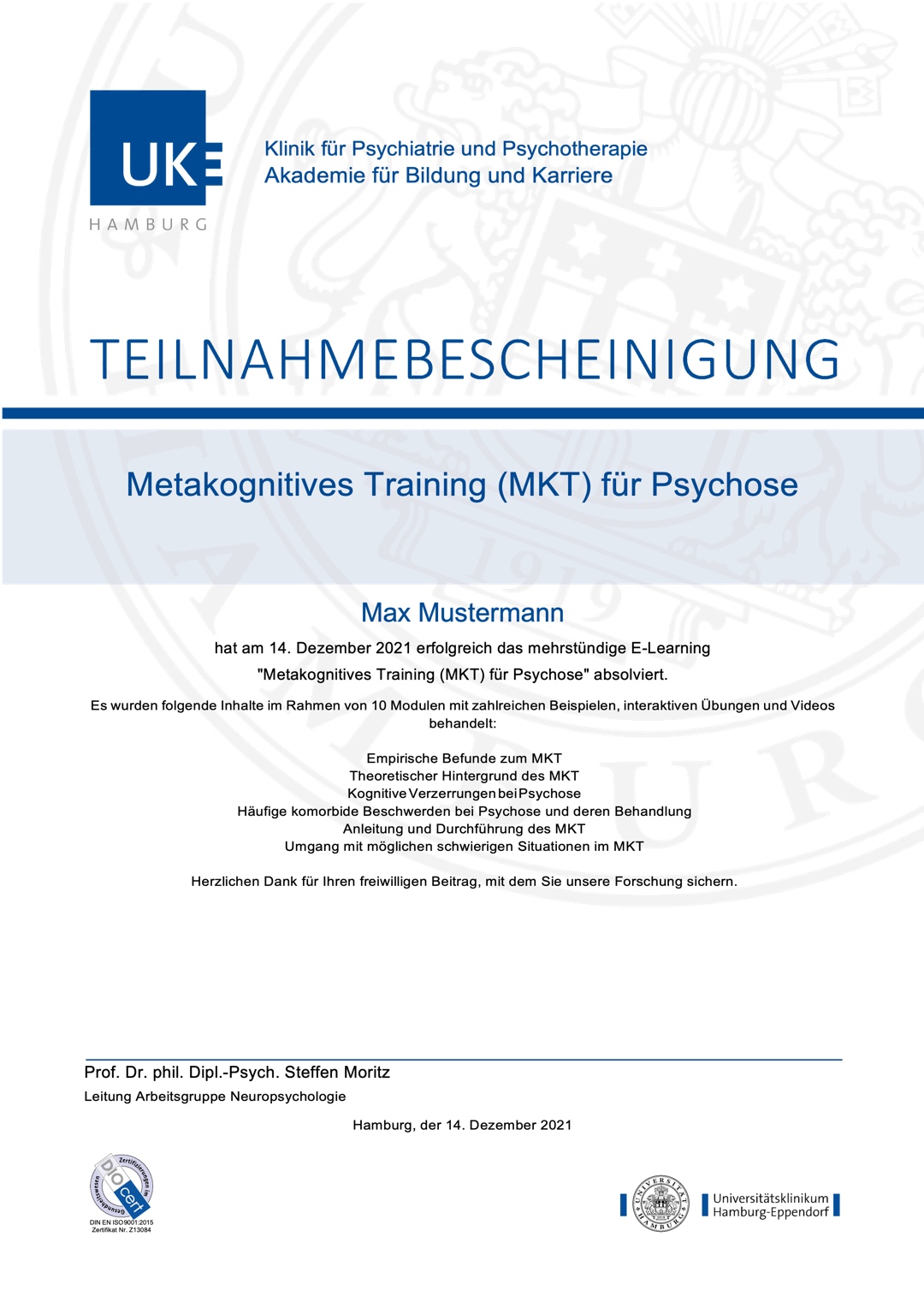 Online Kurs Zum Mkt F R Psychose Arbeitsgruppe Klinische